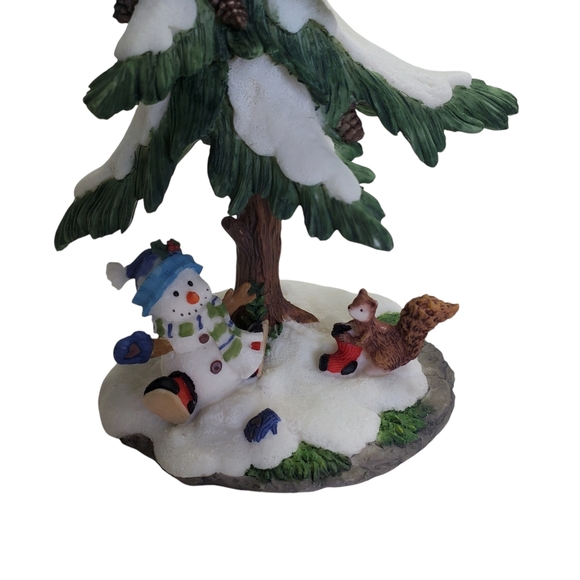 Santa's Workshop 2002 Snowman /Tree Resin Accessory VTG Christmas Village - Picture 4 of 10